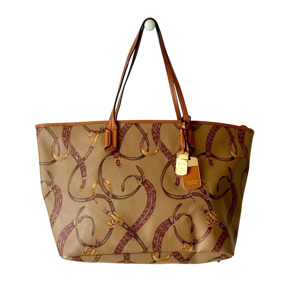 Ralph Lauren Leather Monogram Bag